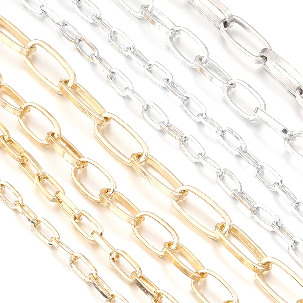 5 Yards Aluminum Cable Chain Gold Silver – DIY Jewelry Making Jewelry Chain PLUSH