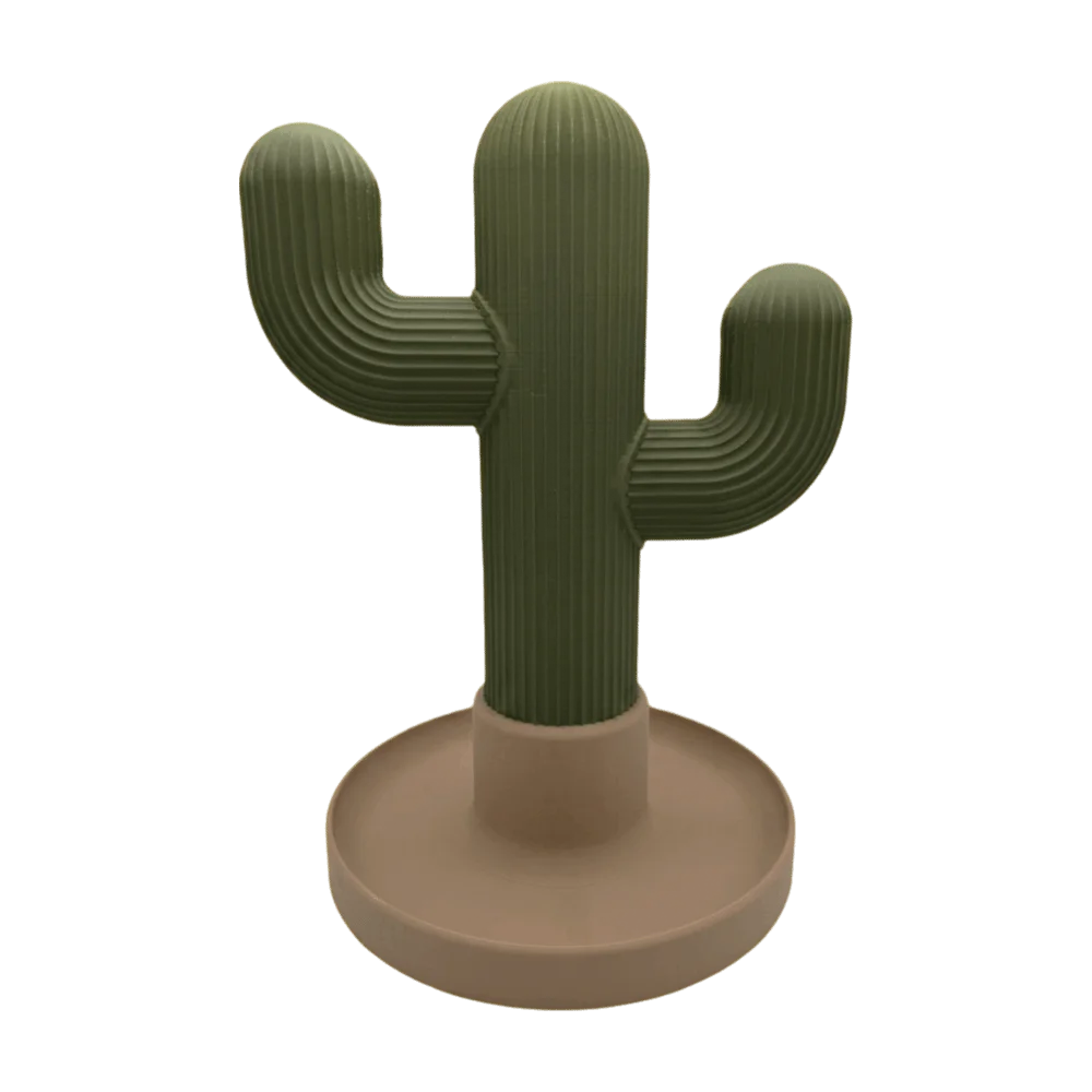 Cactus Headphone Stand & Desk Organizer | 3D Printed Decor Desk Organizer Stand PLUSH Green S