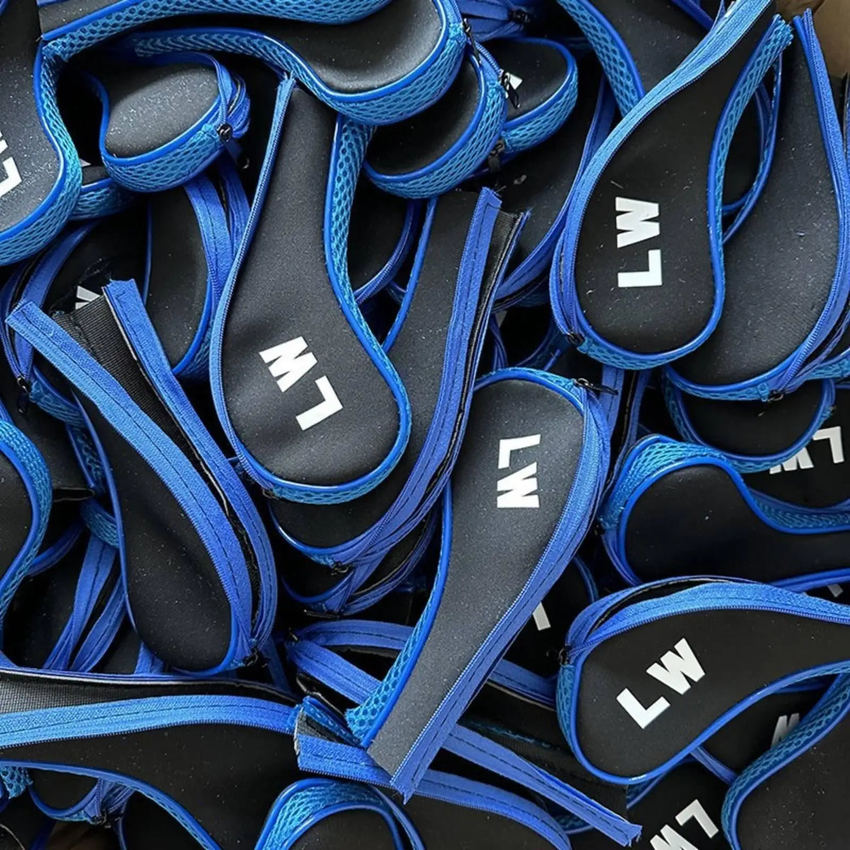 Golf Iron Headcovers 12-Piece Set | Zippered Neoprene Protectors Golf Iron Headcovers PLUSH Blue