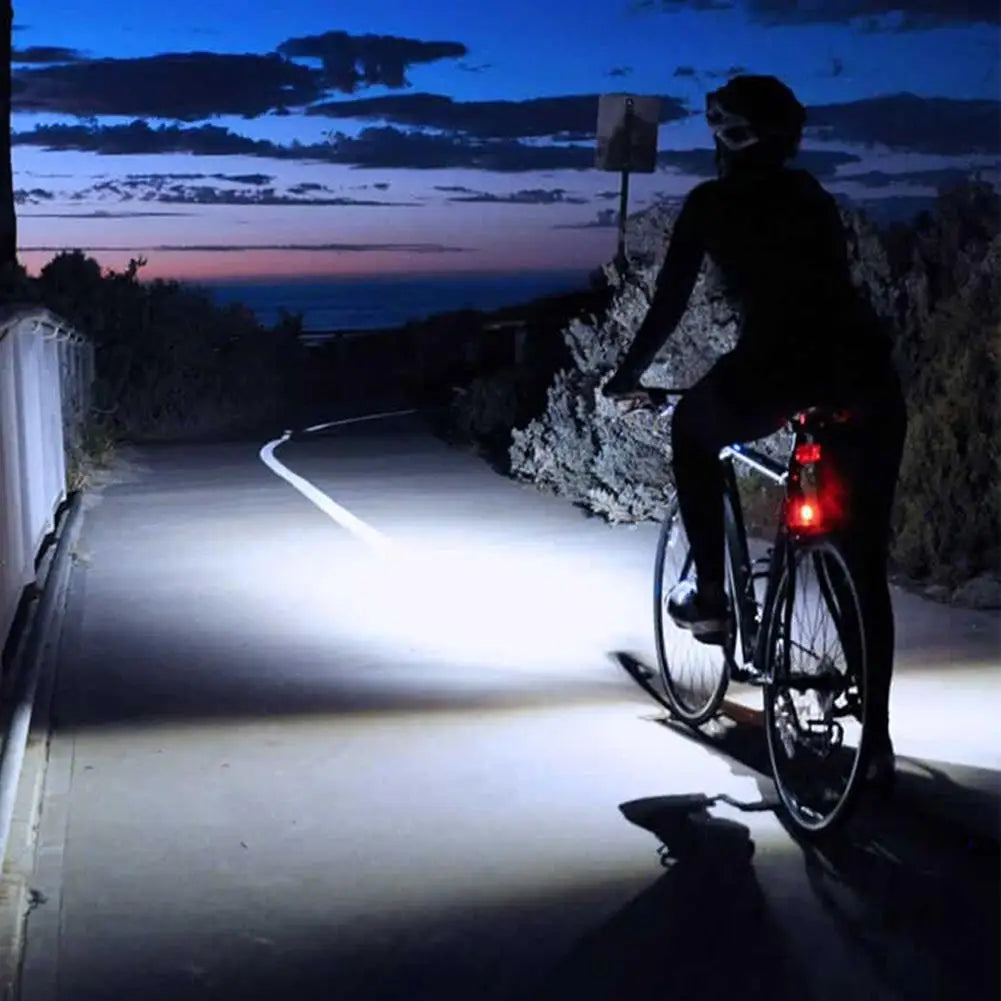Solar LED Bicycle Headlight – Digital Display & Waterproof Solar Bike Light PLUSH
