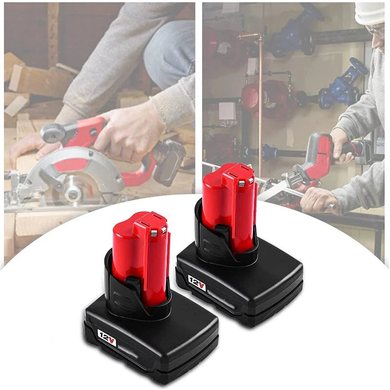 Milwaukee M12 12V Battery Plastic Shell Case Housing – No Cell Battery Shell Case PLUSH