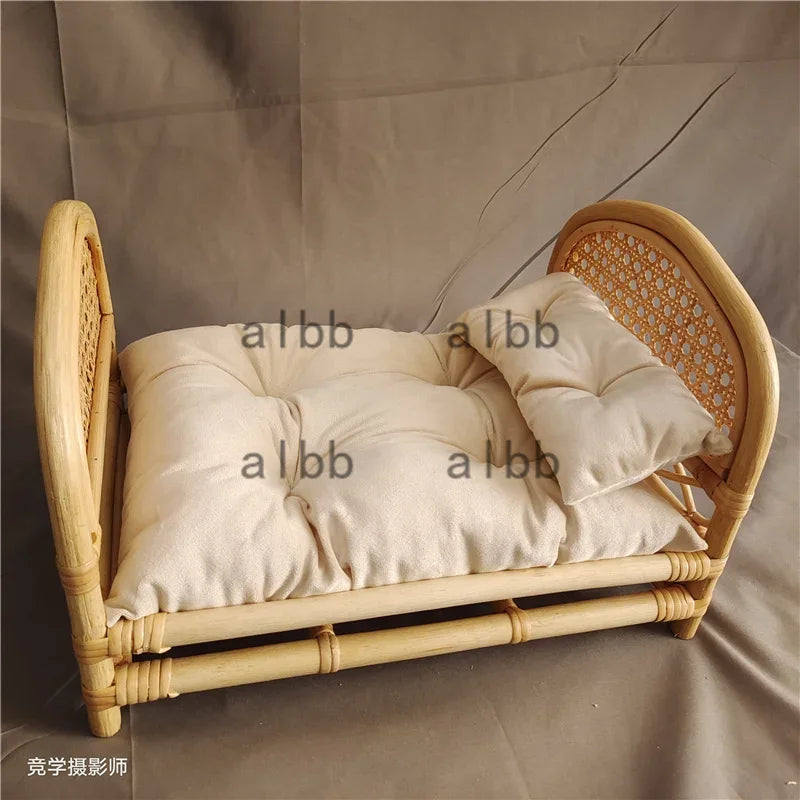 Handmade Vintage Bamboo Chair Newborn Photography Prop Newborn Photo Prop PLUSH Props and pillows 1