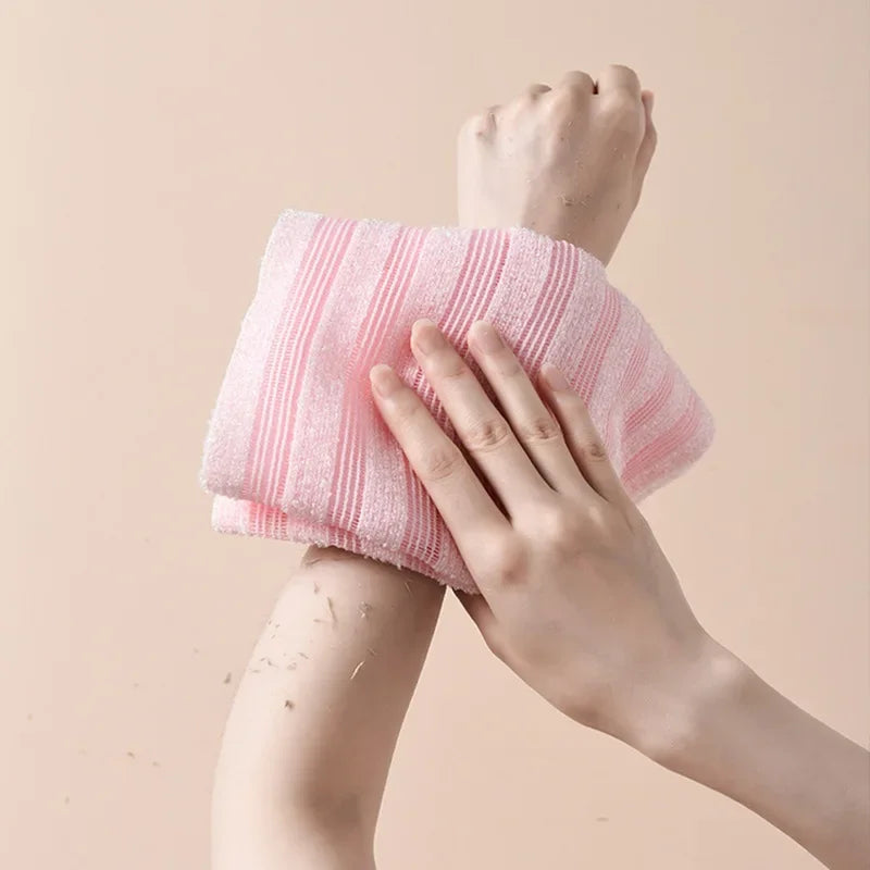 Japanese Exfoliating Bath Washcloth – Nylon Scrub Towel Exfoliating Bath Washcloth PLUSH