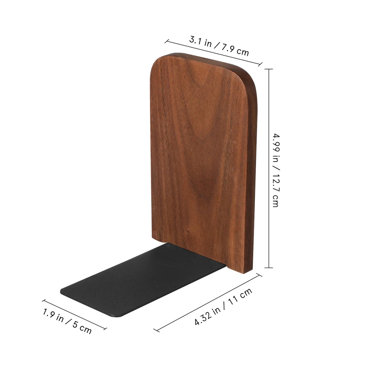Wood Bookends 2pc Heavy Duty Nonslip Decorative Book Supports Decorative Bookends PLUSH