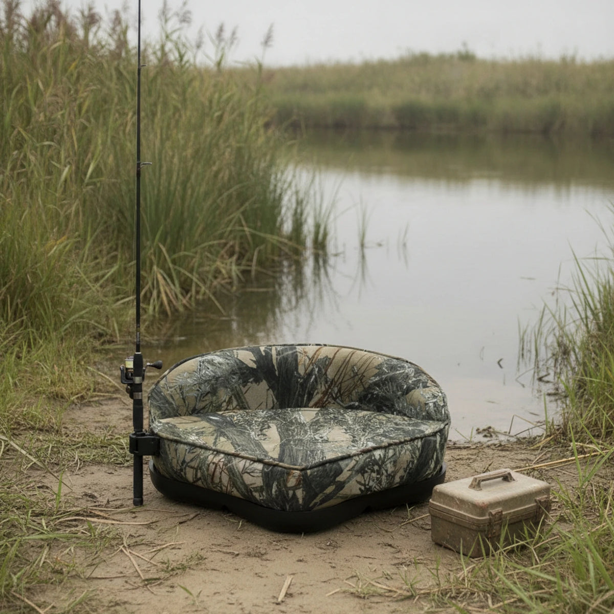 Triangular Padded Boat Seat with Backrest | Slimline Fishing Seat Padded Boat Seat PLUSH