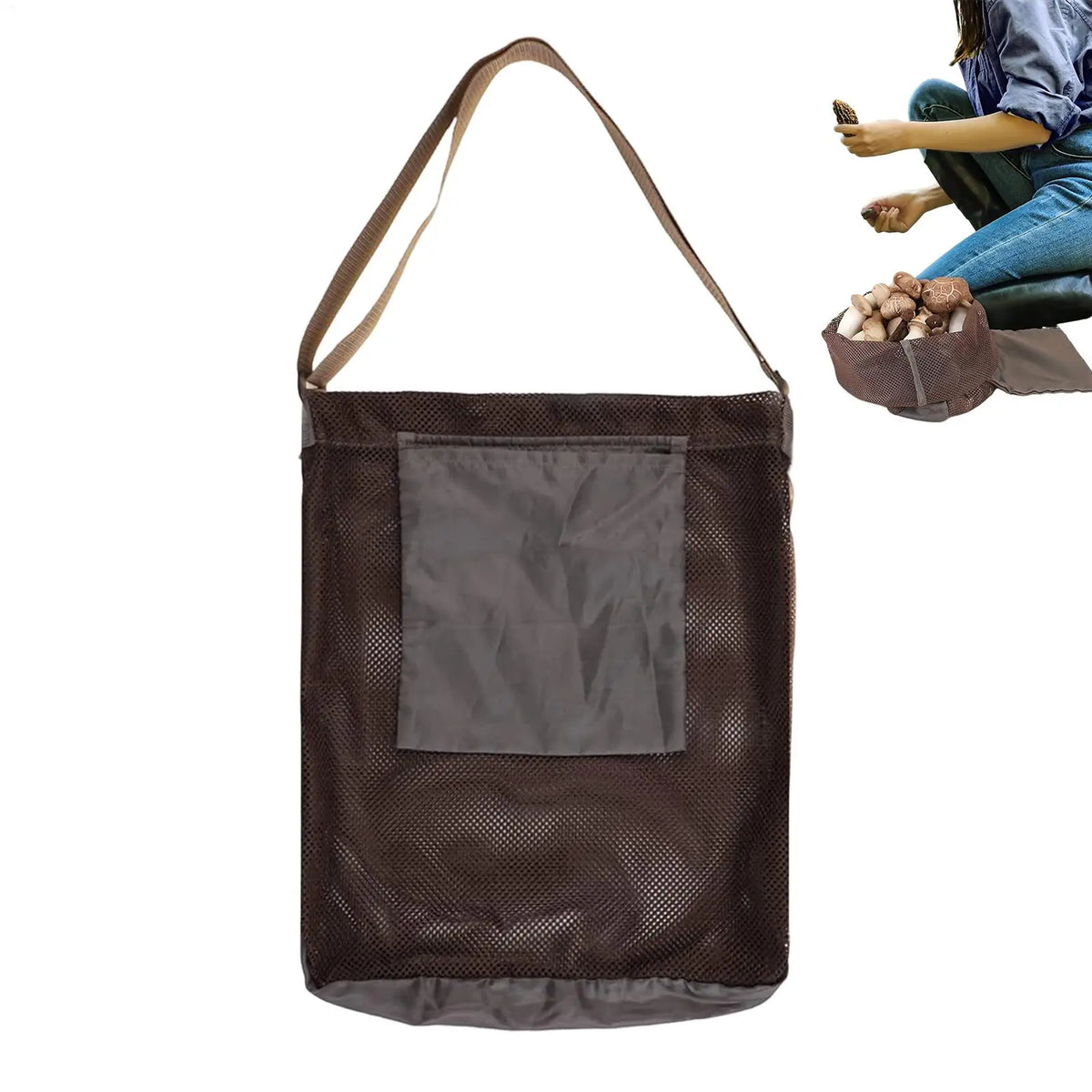 Mushroom Foraging Bag – Breathable Mesh Harvest Pouch Foraging Harvest Bag PLUSH
