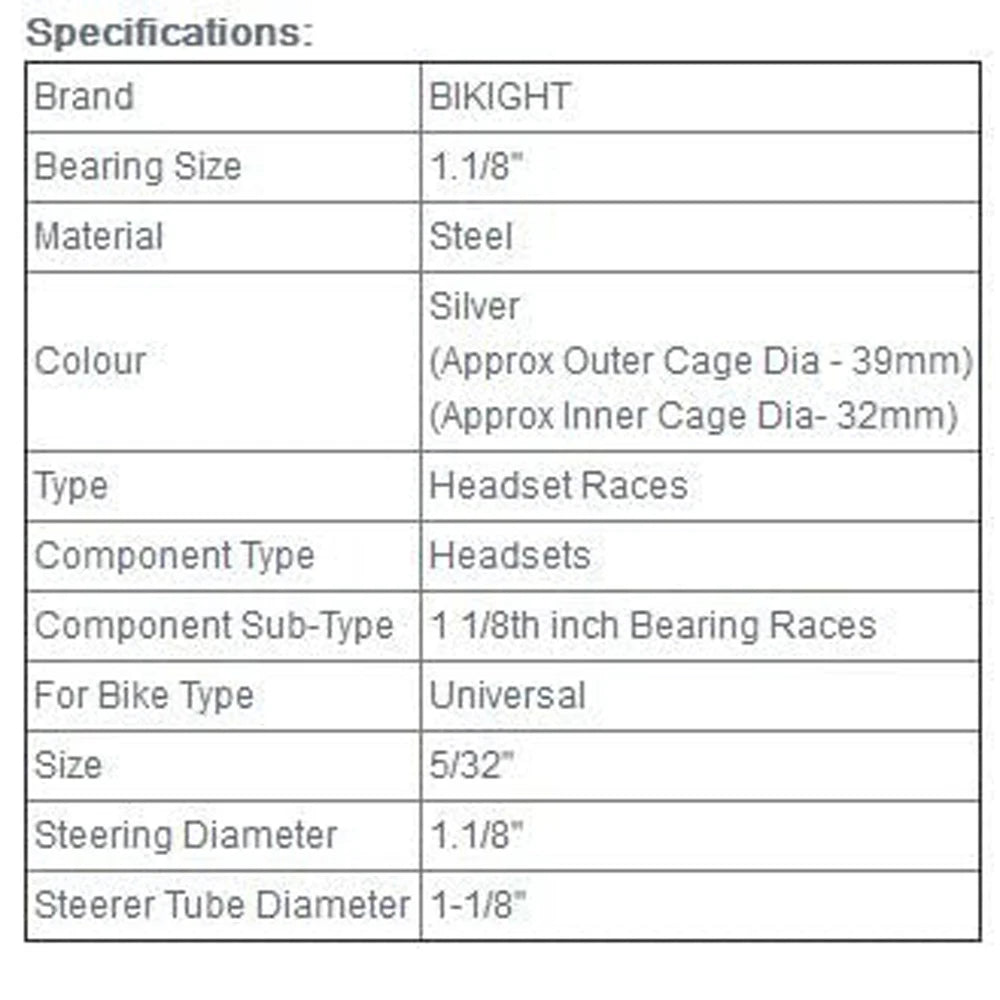 20-Ball Bicycle Headset Caged Bearing Retainer 39mm 5pcs Bicycle Headset Bearing PLUSH