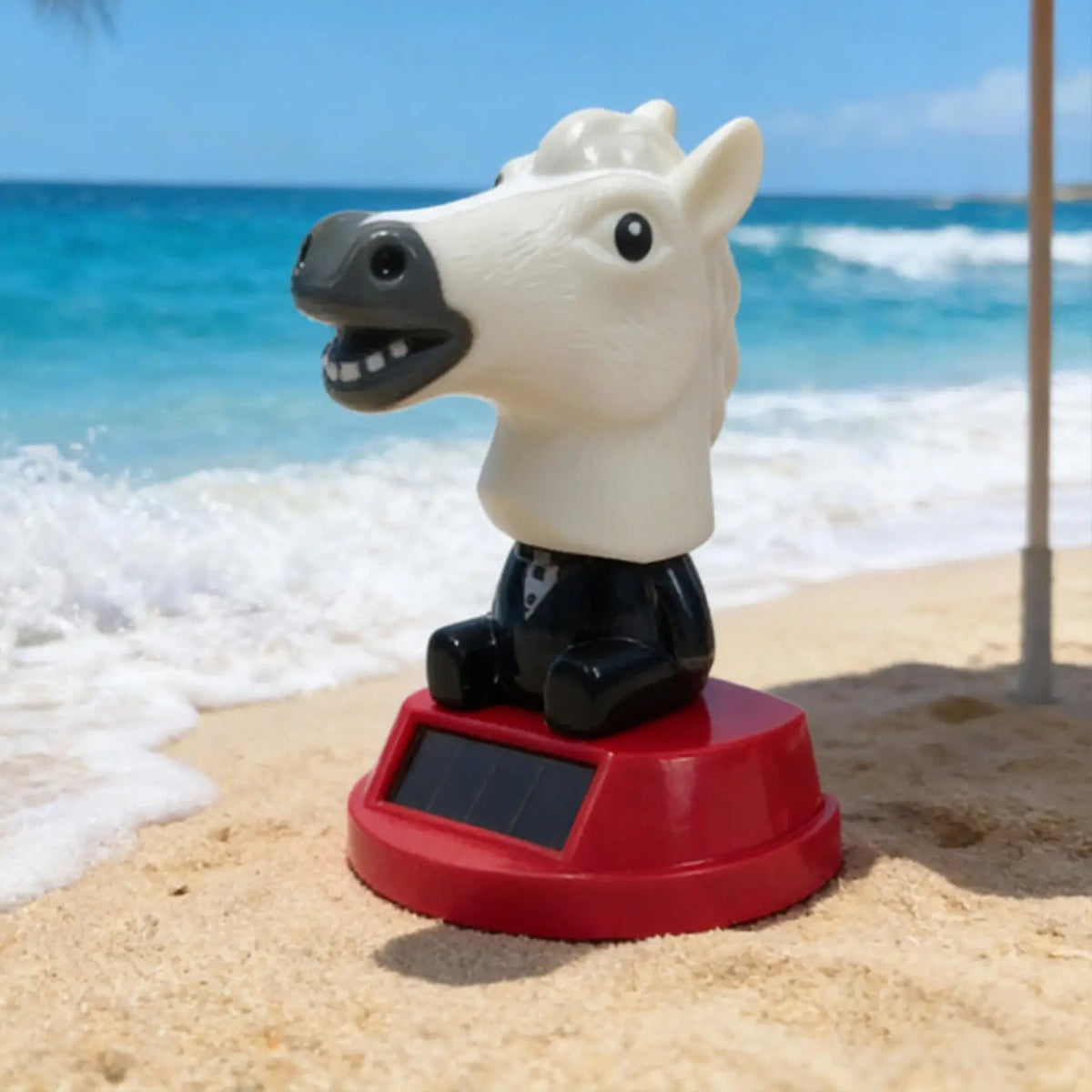 Solar Horse Bobblehead Car Dashboard Ornament | Shaking Figurine Car Dashboard Ornament PLUSH