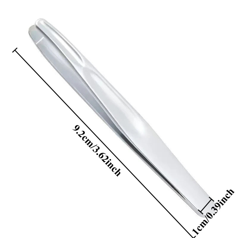 Stainless Steel Round Tip Eyebrow Tweezers | Precision Grip Eyebrow Tweezers PLUSH