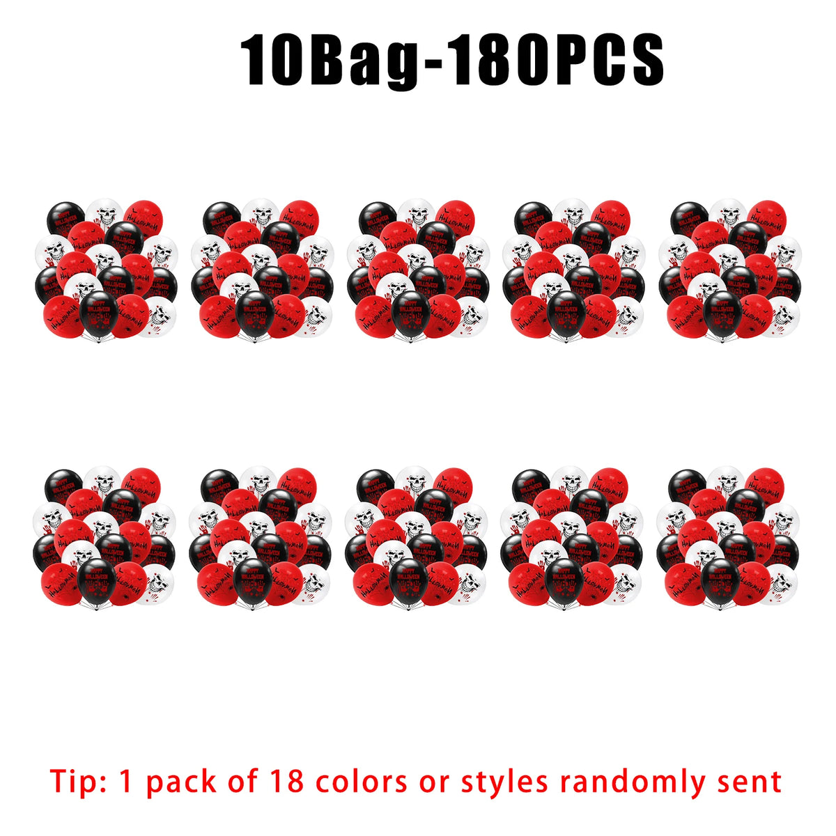 Halloween Bloody Handprint Latex Balloons – Zombie Party Decor Halloween Party Balloons PLUSH 10Bags 12inch