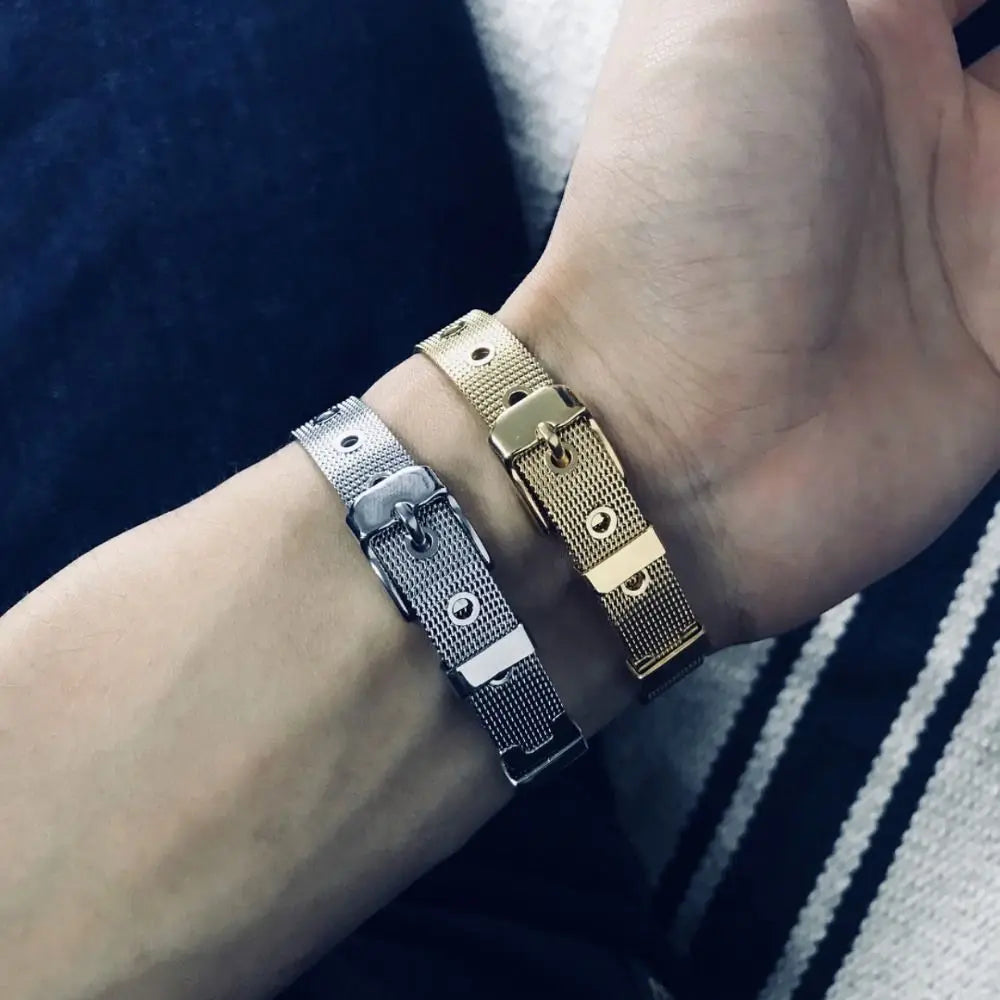 Titanium Steel Mesh Bracelet – Hip Hop Korean Style Unisex Fashion Bracelet PLUSH