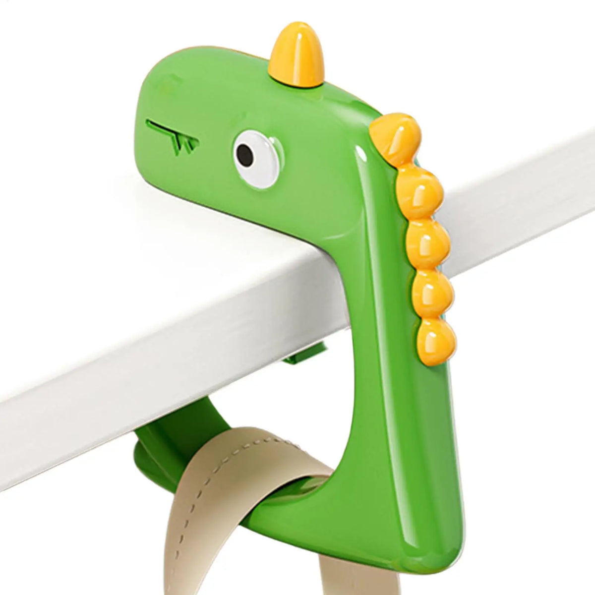Dinosaur Desk Purse Hook – Clip-On Foldable Bag Hanger Clip-On Bag Hook PLUSH