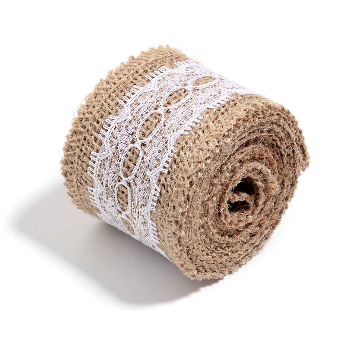 Natural Jute Burlap Ribbon 2m Roll – DIY Craft & Wedding Décor Burlap Craft Ribbon PLUSH Style 12