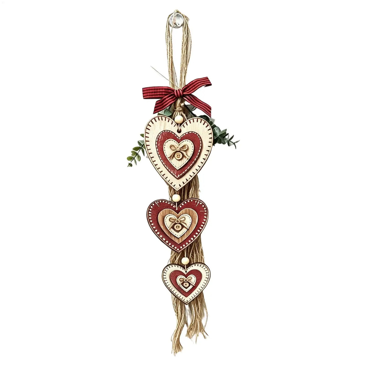 Rustic Wooden Heart Wall Decor – Farmhouse Home Ornament Wall Decor Ornament PLUSH