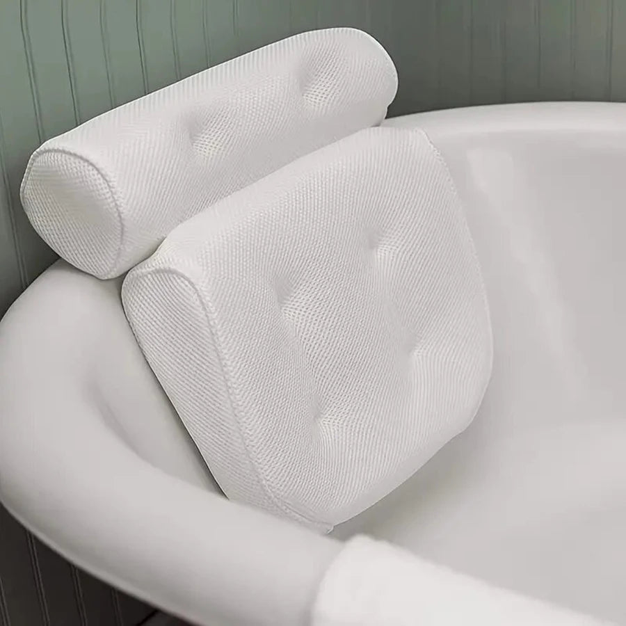 Spa Bathtub Pillow with Anti-Slip Suction Cups | Neck & Back Bathtub Spa Pillow PLUSH