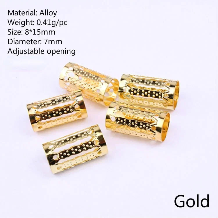Dreadlock Beads & Braid Cuffs – 50–200pcs Micro Hair Rings Hair Braid Cuffs PLUSH 50pcs NO.13