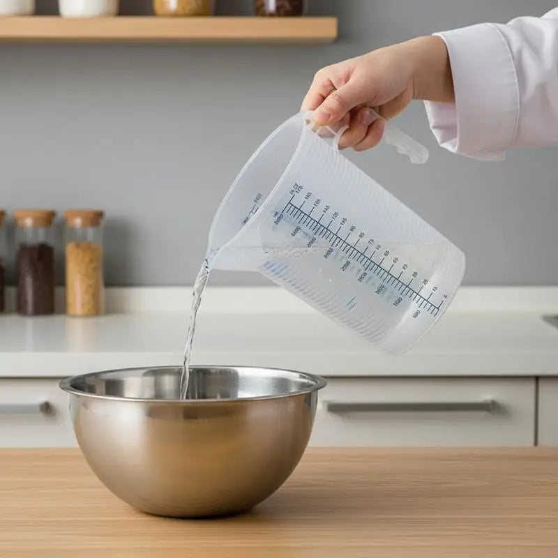 Food Grade Plastic Measuring Cup with Scale | 500ml–5000ml Measuring Cup PLUSH