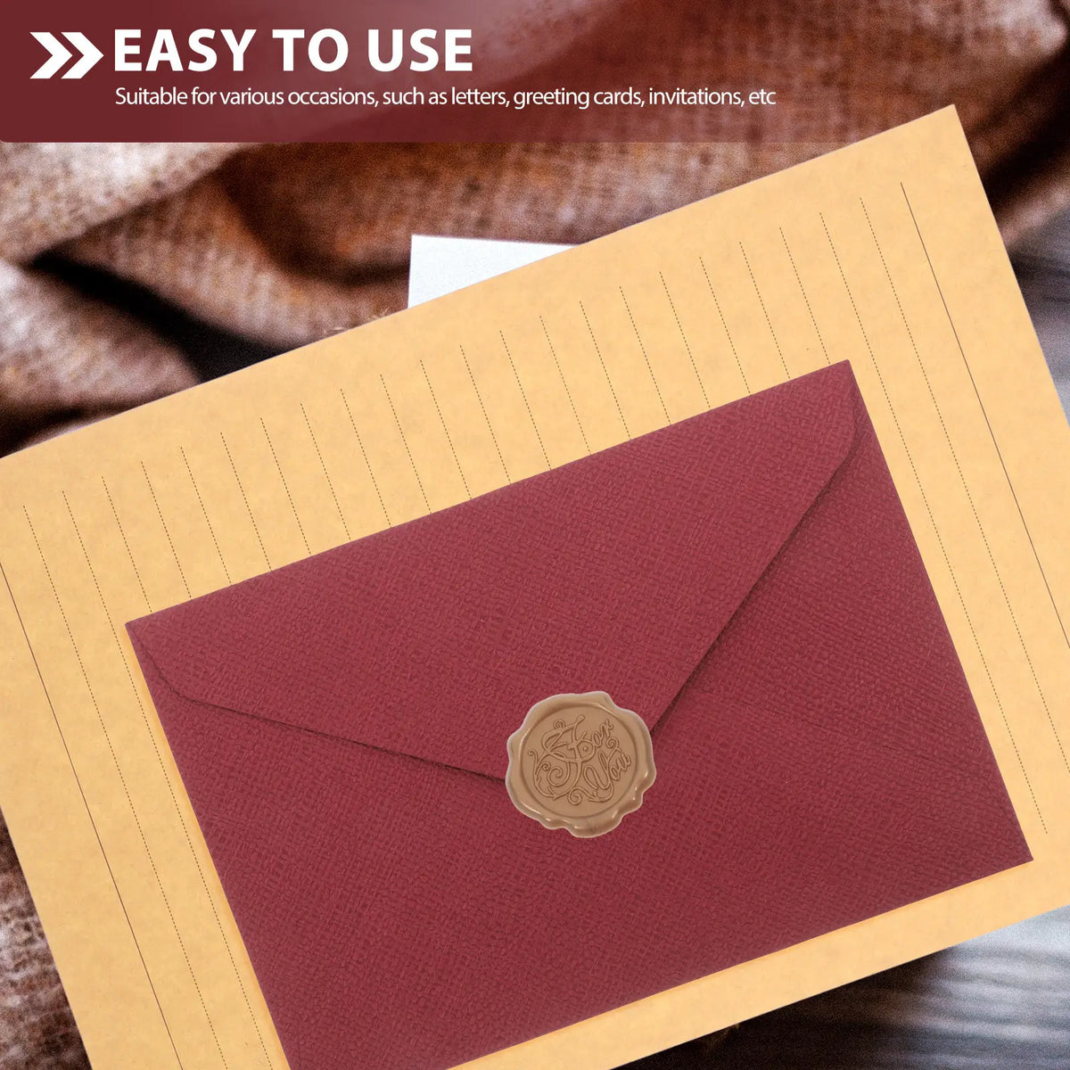 Elegant Paper Envelope & Letter Set – 2 Sets Invitation Kit Stationery Envelope Set PLUSH