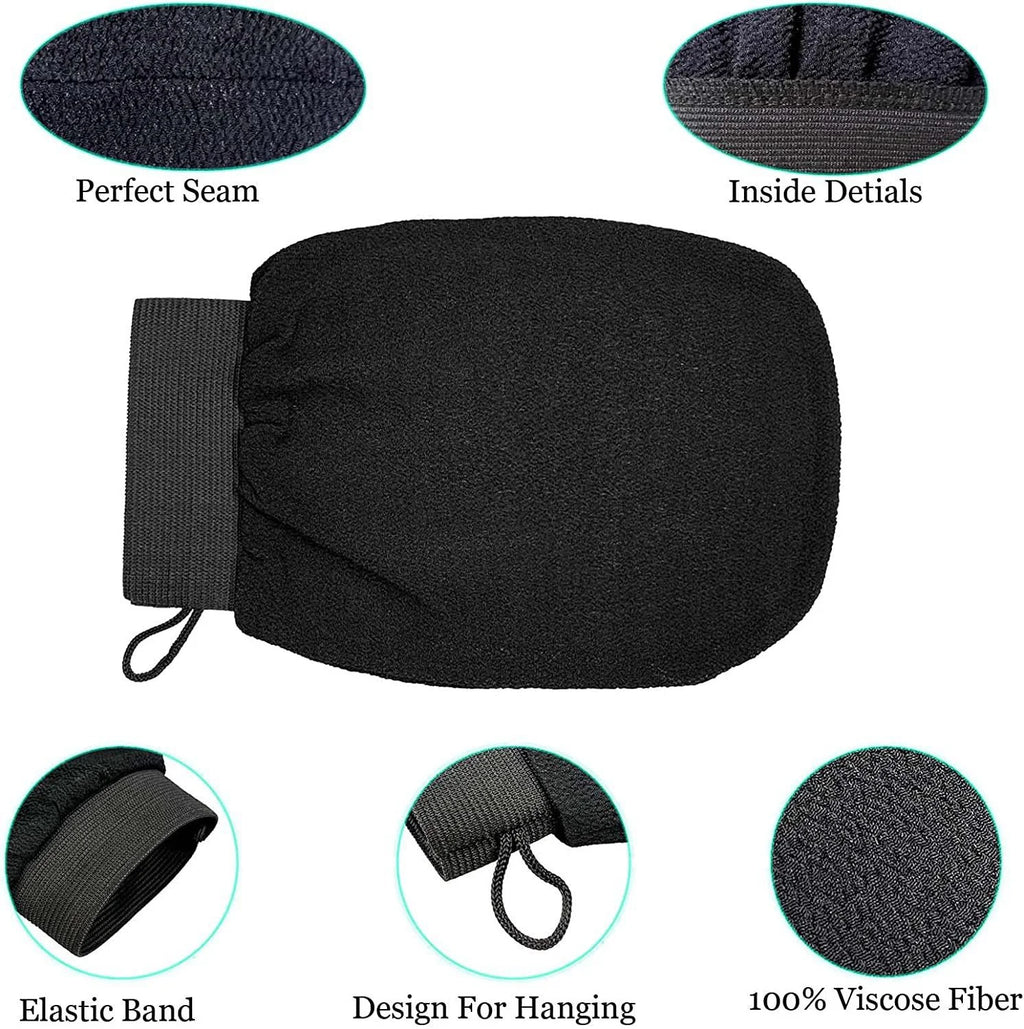 Exfoliating Glove Body & Face Bath Scrub – Deep Cleansing Exfoliating Scrub Glove PLUSH