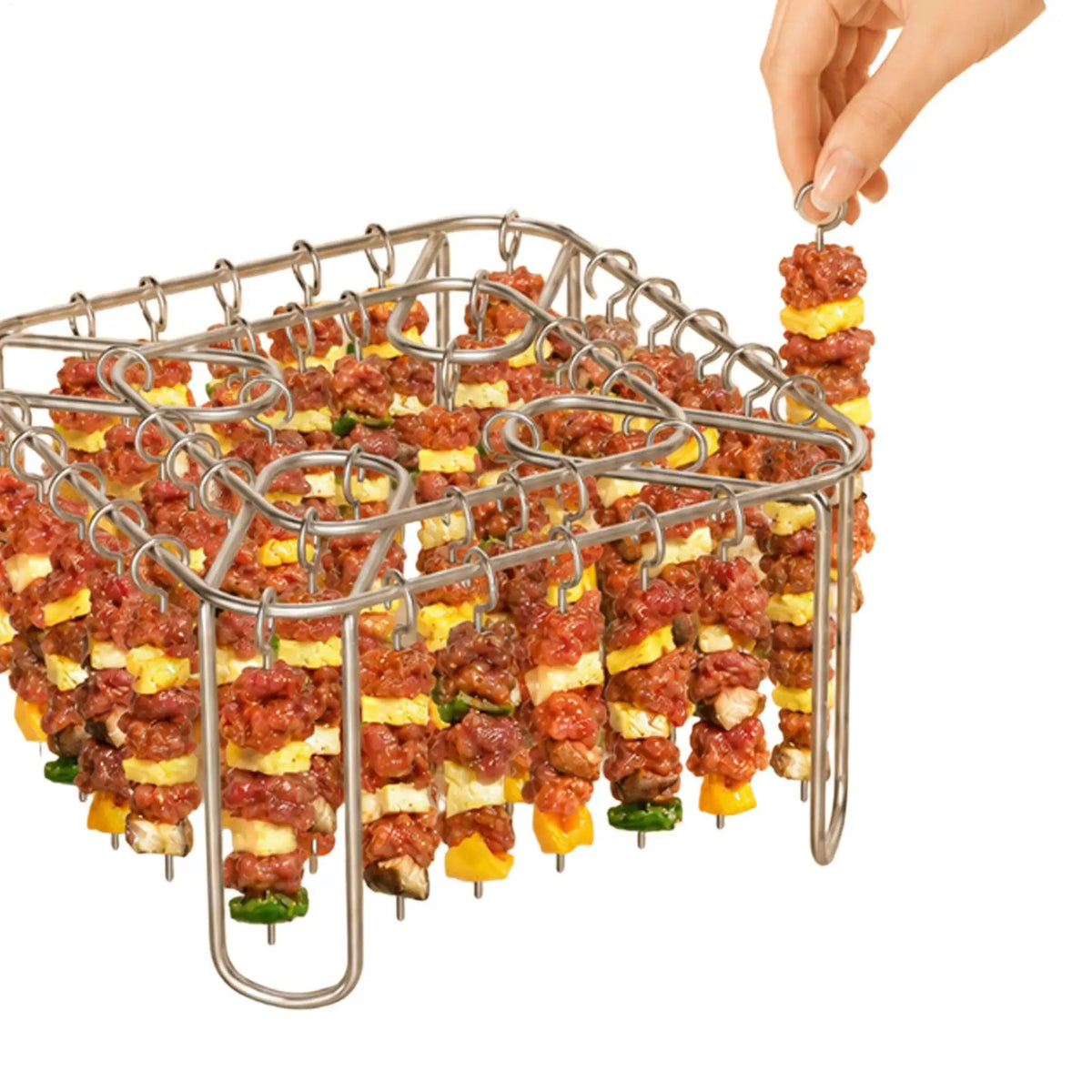 Vertical Air Fryer Skewer Rack – 316 Steel + 40 Skewers Air Fryer Skewer Rack PLUSH