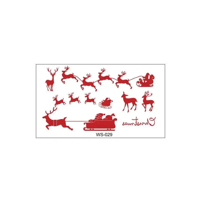 Christmas Temporary Tattoo Stickers – 3D Glow Waterproof Temporary Tattoo Sticker PLUSH 029