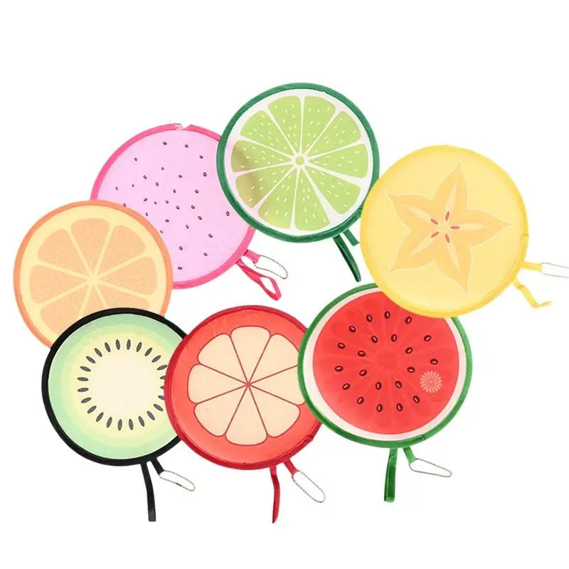 Fruit-Pattern Round Handheld Pocket Fan – Portable & Cute Handheld Pocket Fan PLUSH