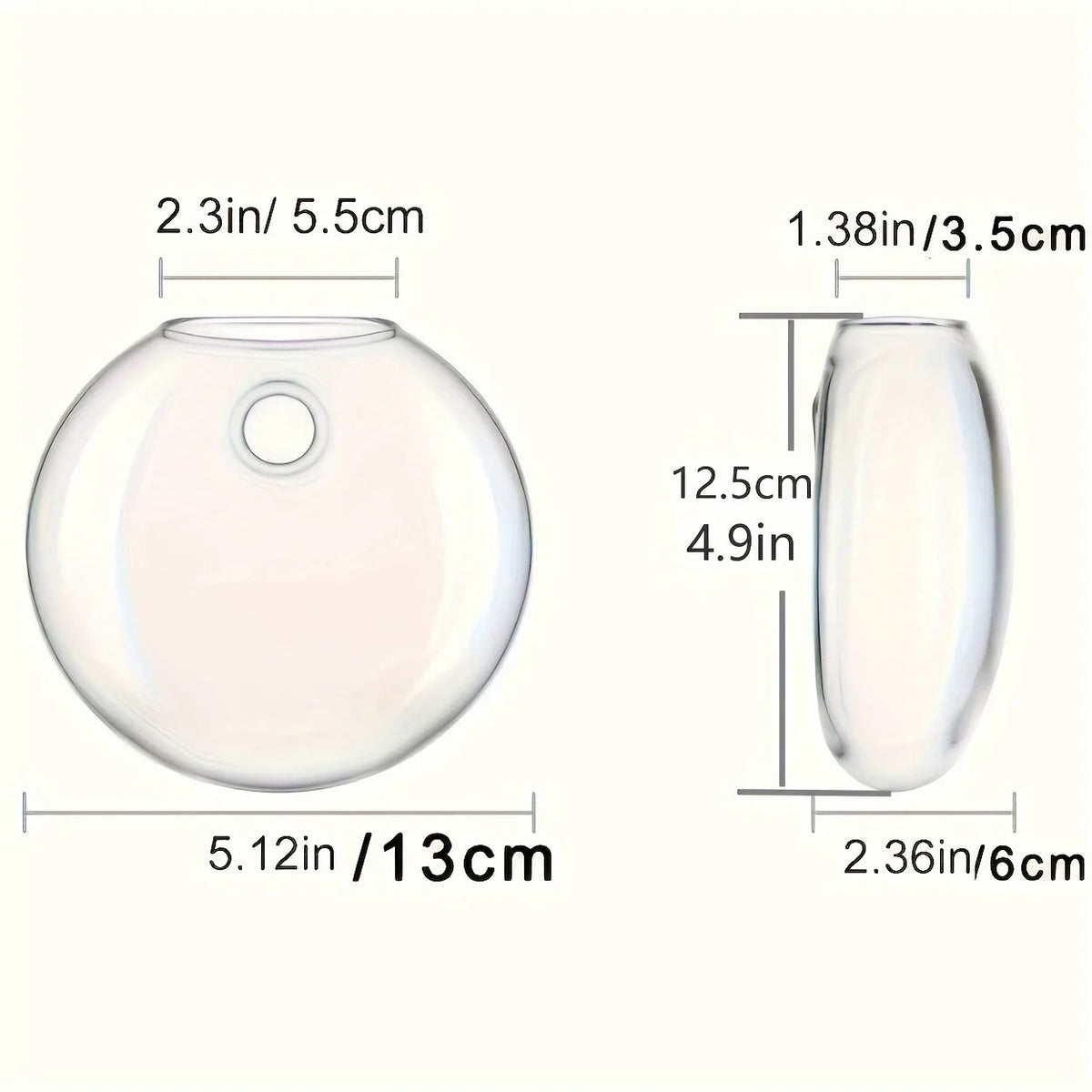 Wall Hanging Glass Terrarium – Hydroponic Planter Vase 2/4/6 Pack Wall Hanging Terrarium PLUSH