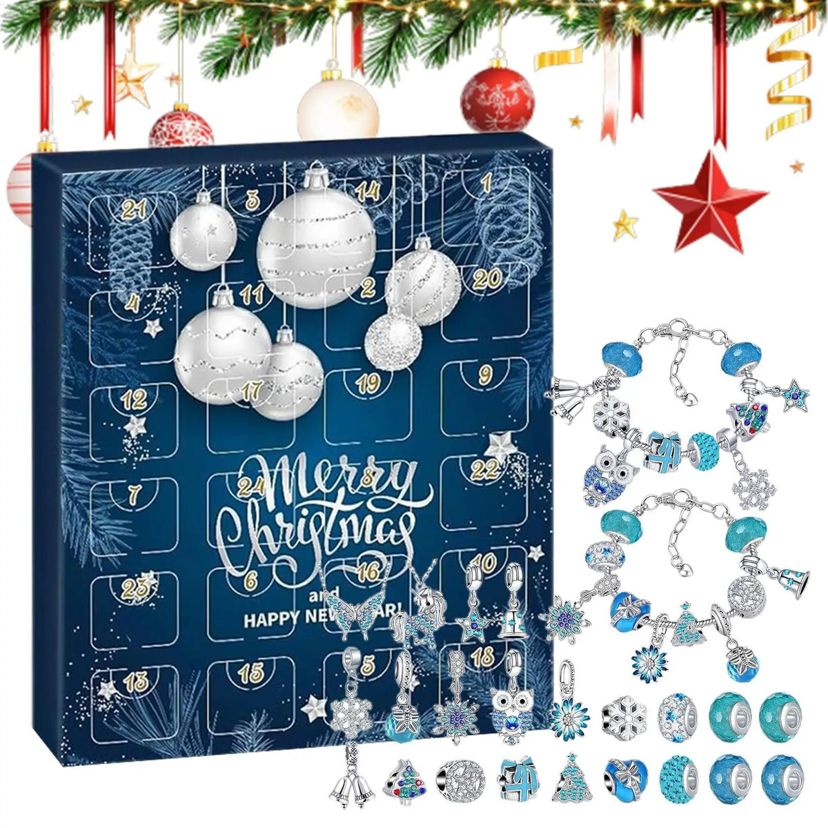 Christmas Advent Calendar 24-Day Bracelet Surprise Gift Set Advent Calendar Gift Set PLUSH