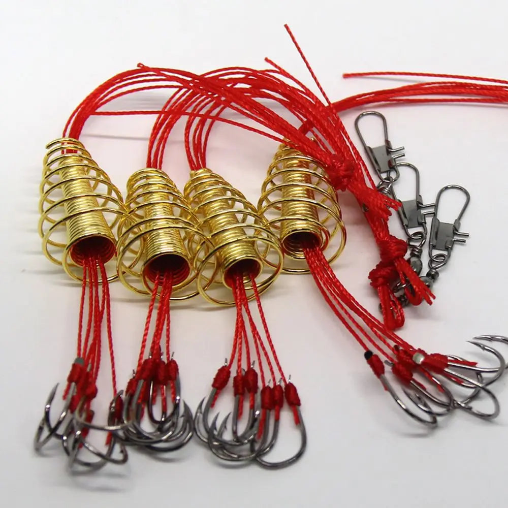 Explosion Fishing Hooks Bait Trap Feeder 4pcs | High Carbon Steel Fishing Hooks PLUSH