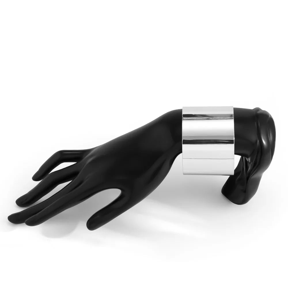 Wide Open Cuff Bangle – Bold Smooth Surface Statement Bracelet Cuff Bangle Bracelet PLUSH