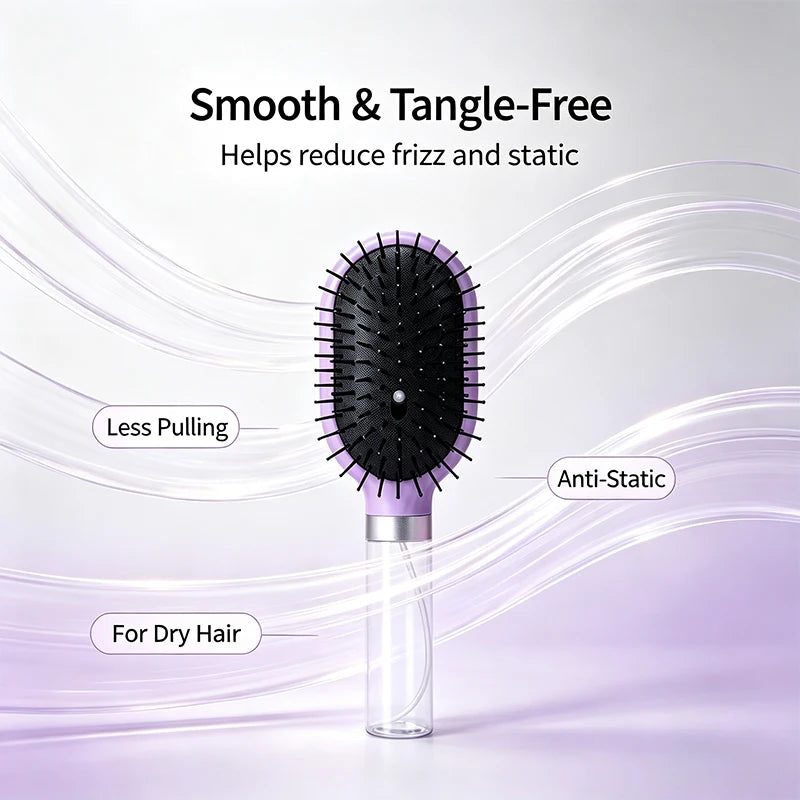 2-in-1 Spray Air Cushion Hair Brush & Massage Comb Set Hair Brush Set PLUSH