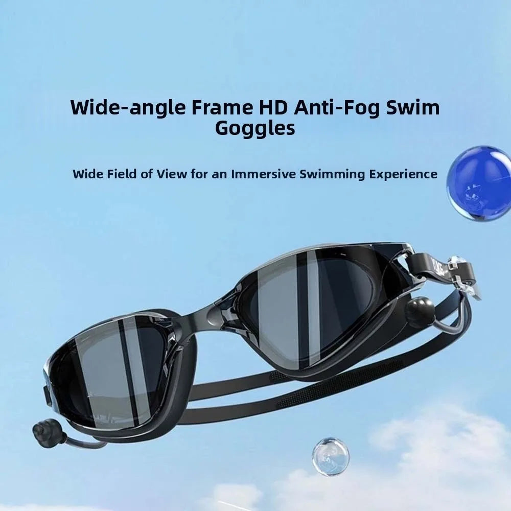 Waterproof Swimming Goggles | Big Frame, Anti-Fog, 3D Fit Swimming Goggles PLUSH