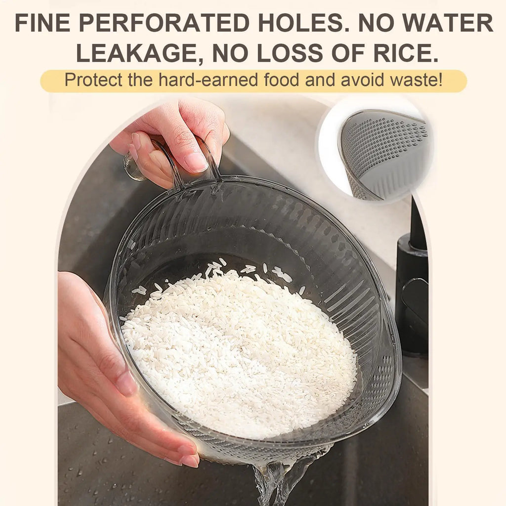 Rice Washing Bowl Colander Strainer Basket – Kitchen Drainer Kitchen Colander Strainer PLUSH