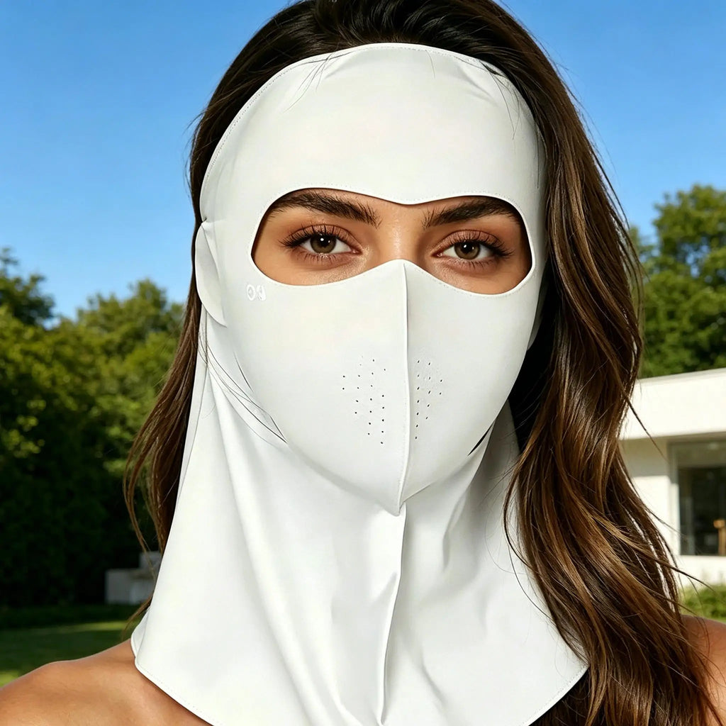 UPF 50+ Ice Silk UV Face Mask & Neck Cover – Breathable UV Sun Face Mask PLUSH