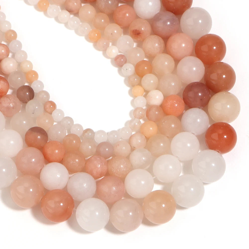 Pink Aventurine Stone Round Spacer Beads 4–12mm | DIY Jewelry Stone Spacer Beads PLUSH