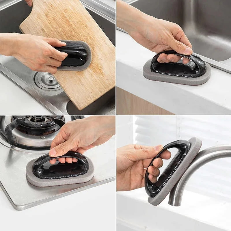 Magic Emery Sponge Eraser Brush – Kitchen & Bath Cleaner Cleaning Brush PLUSH