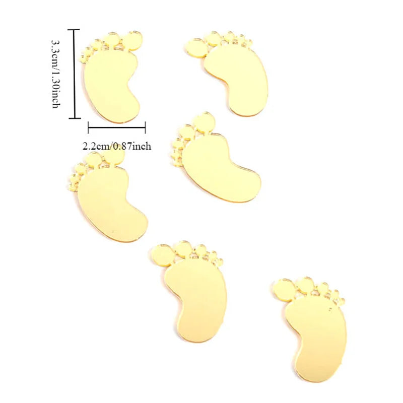 6pcs Baby Feet Acrylic Cake Toppers – Baby Shower & Birthday Acrylic Cake Topper PLUSH 6PCS