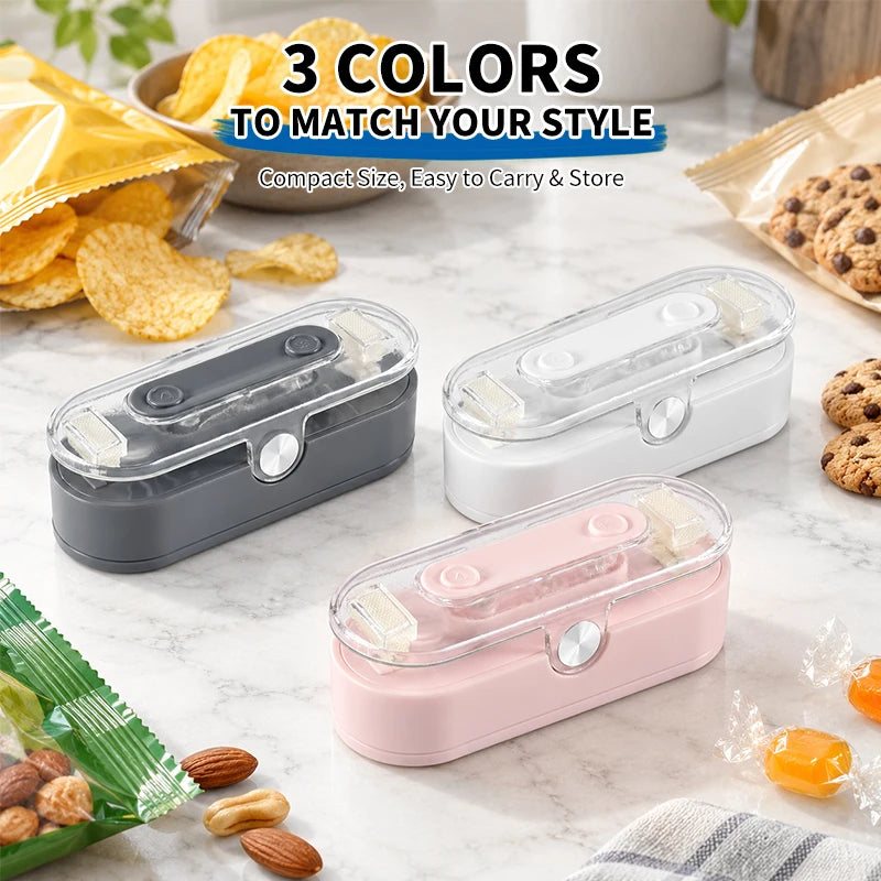 Mini Portable Bag Sealer – 2-in-1 Heat Seal & Cut Machine Bag Sealing Machine PLUSH