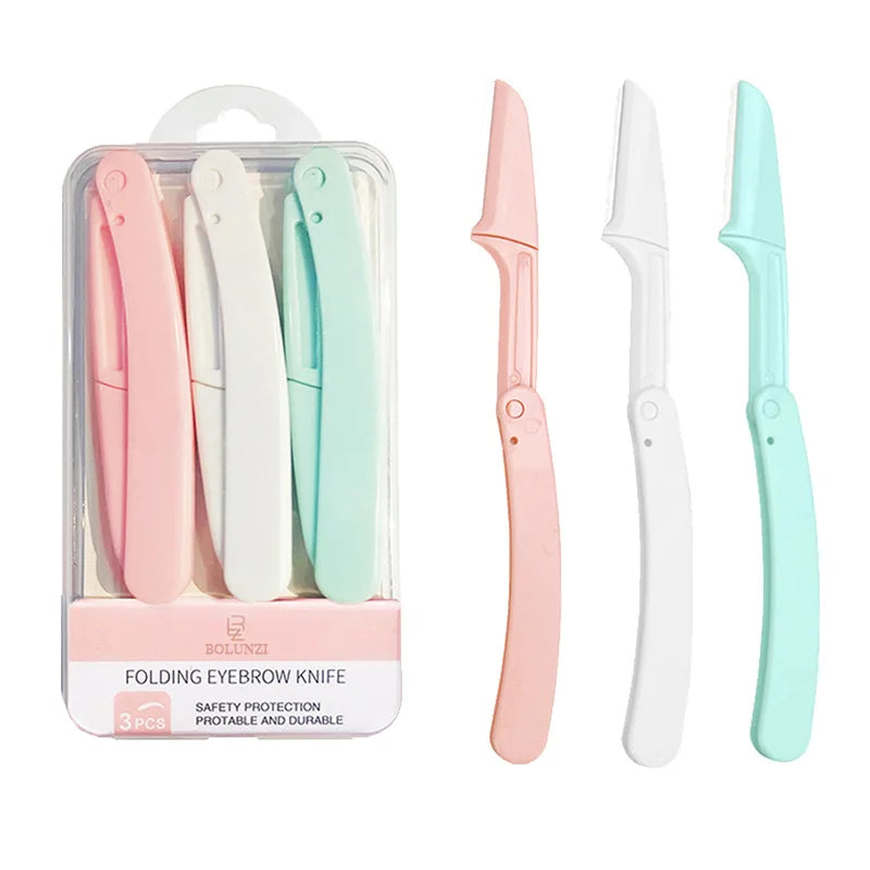 Folding Face Razor & Eyebrow Trimmer for Women – 1pc Eyebrow Trimmer Razor PLUSH