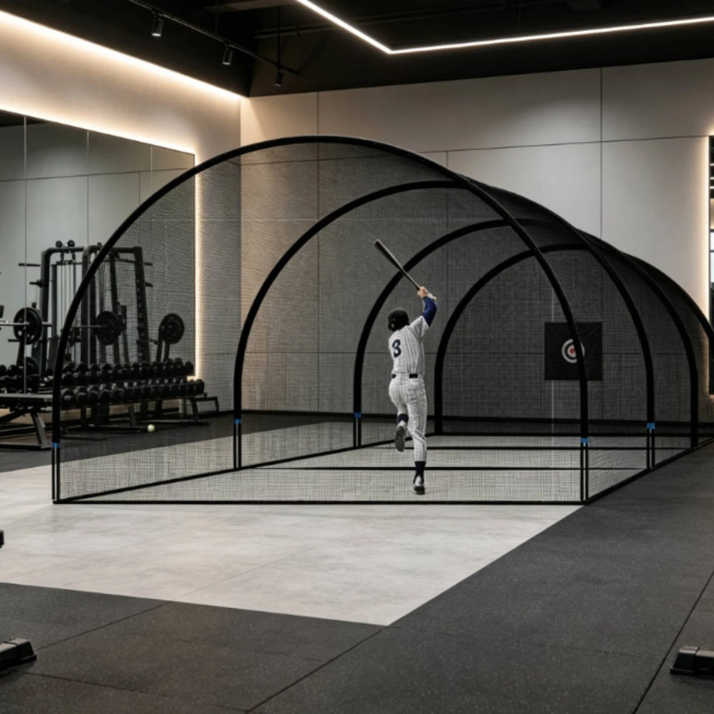 Arched Baseball Batting Cage with Frame | Backyard Training Baseball Batting Cage PLUSH