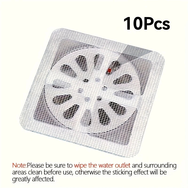 10pcs Disposable Shower Drain Hair Catcher Mesh Strainer Filter Drain Hair Catcher PLUSH 10pcs