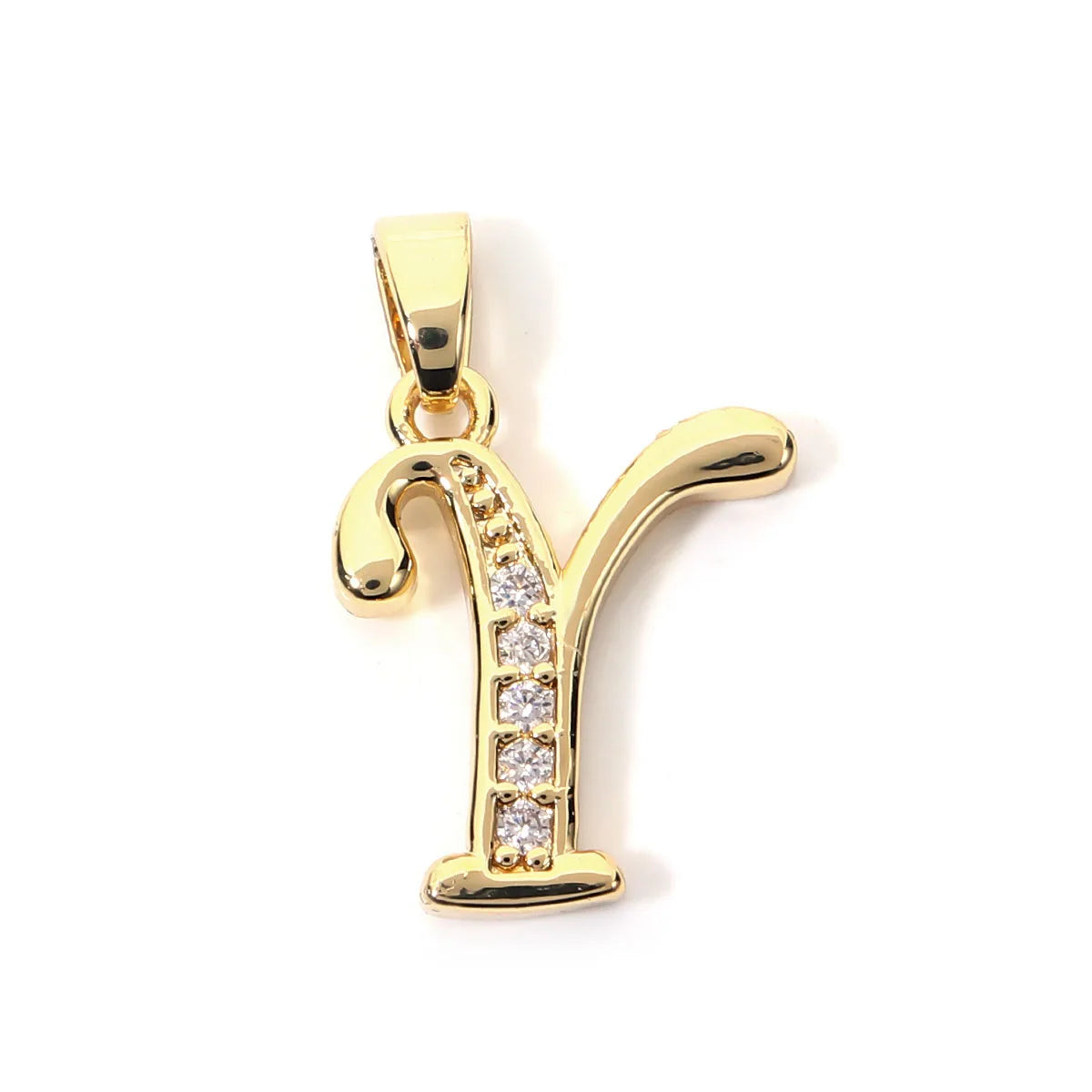 Metal A-Z Zircon Initial Letter Charm Pendant – DIY Jewelry