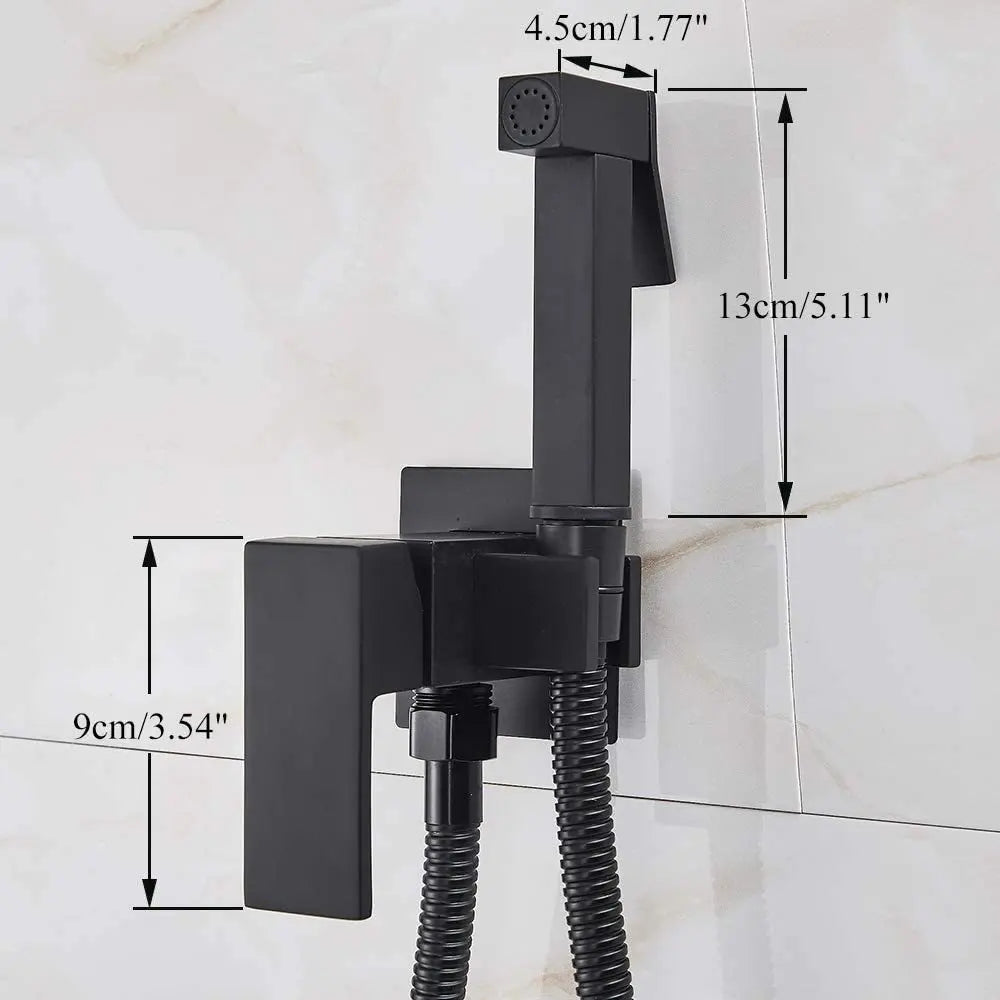 Wall Mounted Bathroom Spray Gun Set – Gold & Black Bathroom Spray Gun PLUSH
