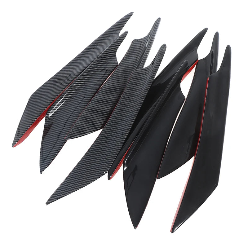 4pcs Carbon Fiber Bumper Canard Splitter Diffuser Kit – Universal Bumper Canard Splitter PLUSH