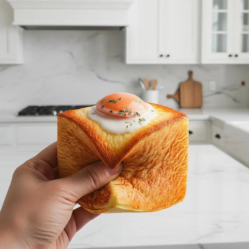 Simulation Bread Squeeze Fidget Toy – Squishy Food Novelty Squishy Fidget Toy PLUSH