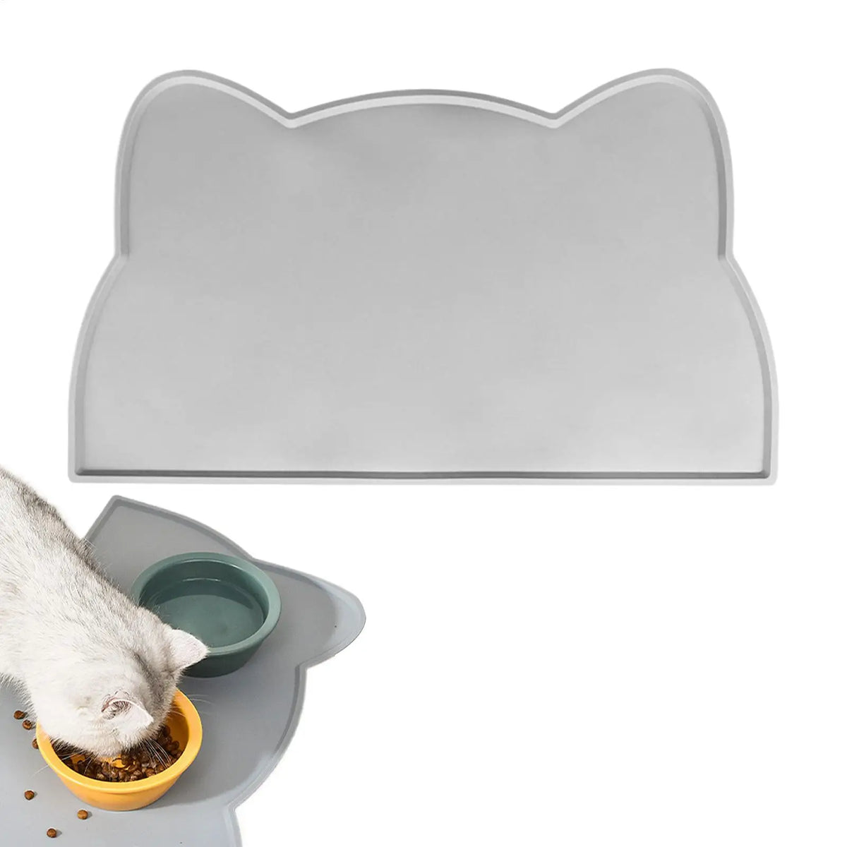 Silicone Pet Feeding Mat – Non-Slip Waterproof Dog & Cat Bowl Pad Pet Feeding Mat PLUSH