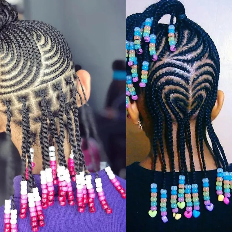 100pcs Multicolor Dreadlock Beads Hair Rings Tube Cuffs for Braids Hair Dreadlock Beads PLUSH