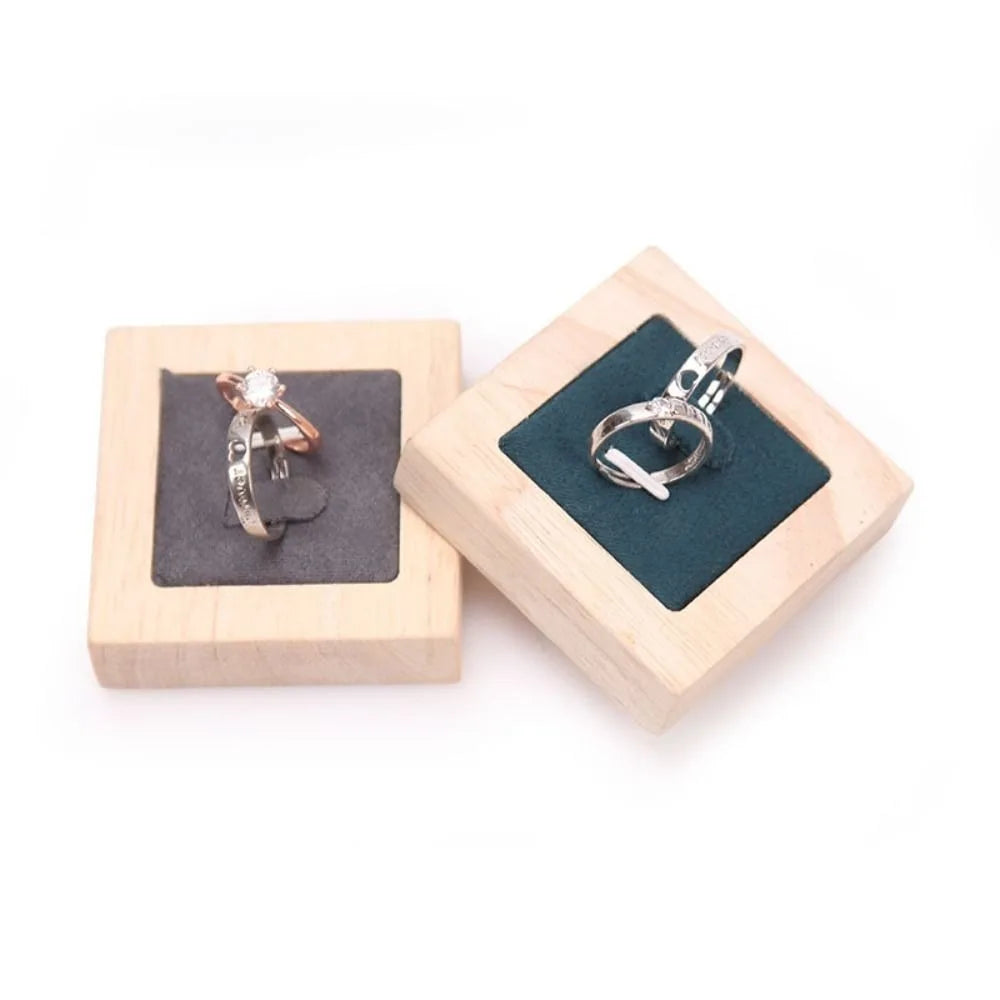 Wooden Ring & Earring Display Holder – Jewelry Organizer Case Jewelry Display Case PLUSH