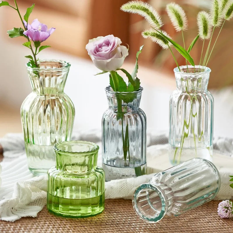 Handmade Carved Glass Vase – Gothic Hydroponic Planter Gift Decorative Glass Vase PLUSH
