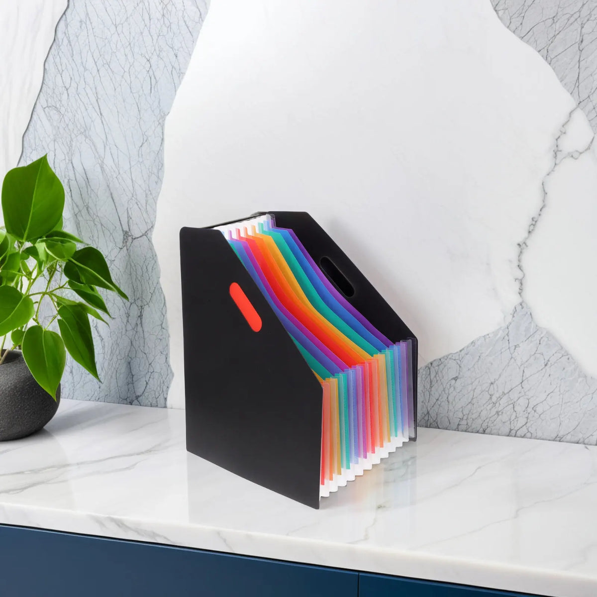 Vertical Accordion File Folder | Large Capacity Document Organizer Accordion File Organizer PLUSH